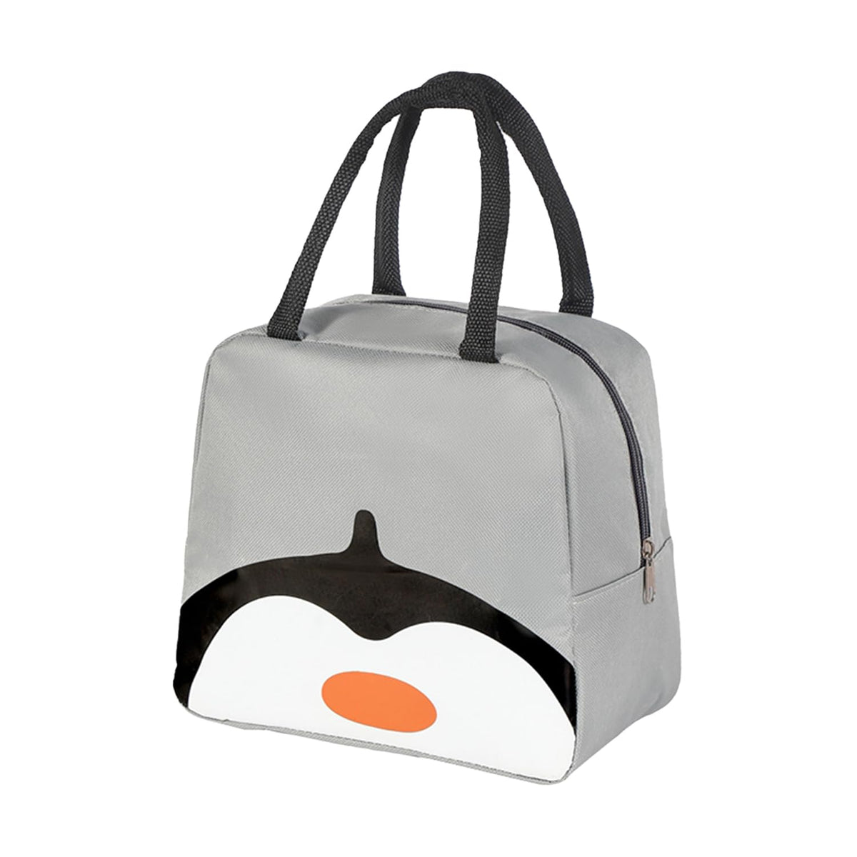 Kuber Industries Pack of 2 Lunch Bag | Lunch Bag for Office | Lunch Bag for College | Reusable Lunch Bag | Lunch Bag for Adults | Tiffin Lunch Bag with Handle | Printed | LYN11-GRY | Grey