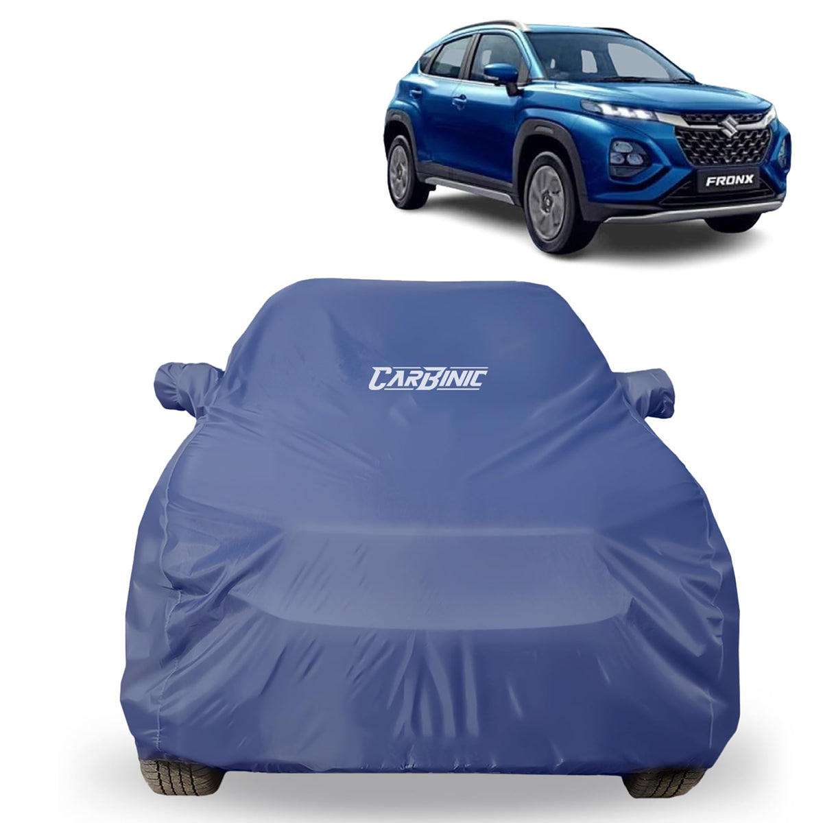 CARBINIC Car Body Cover for MG Gloster 2021 | Water Resistant, UV Protection Car Cover | Scratchproof Body Shield | All-Weather Cover | Mirror Pocket & Antenna | Car Accessories Dusk Blue