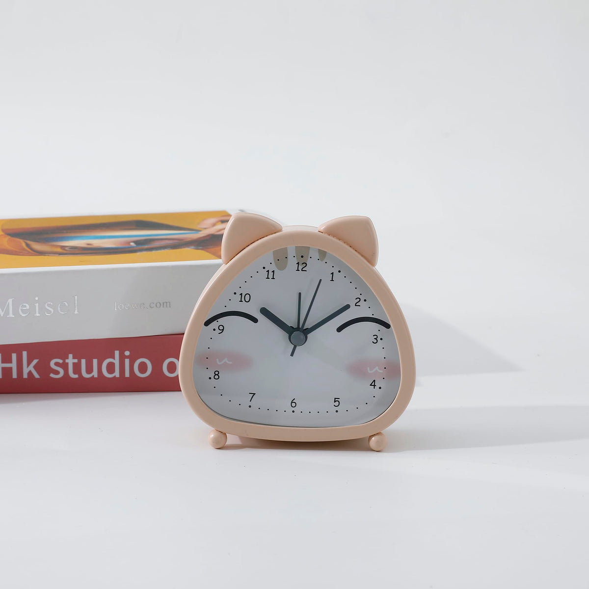 Kuber Industries Pack of 6 Timer Alarm Clock for Students & Heavy Sleepers | Study Table Watch for Kids Bedroom and Living Room | Beige