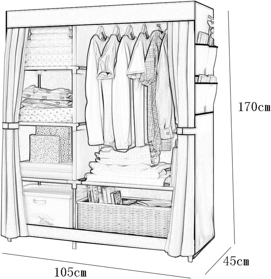 Kuber Foldable Wardrobe - Versatile organization for dorms