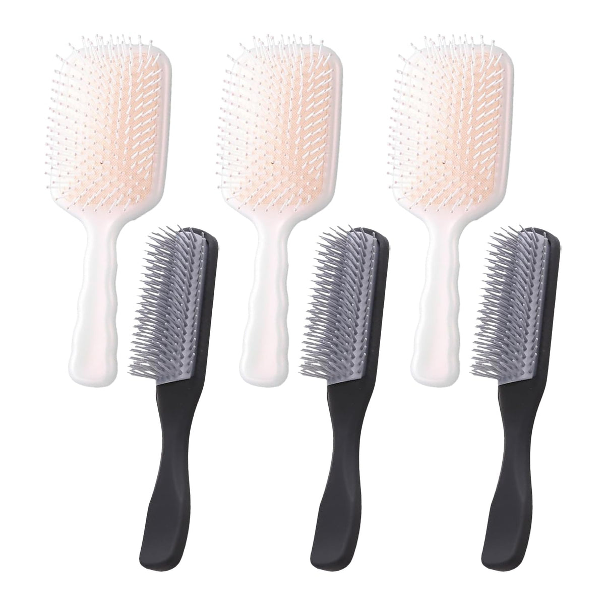 Kuber Industries set of 6 hair brushes - for salon and home use