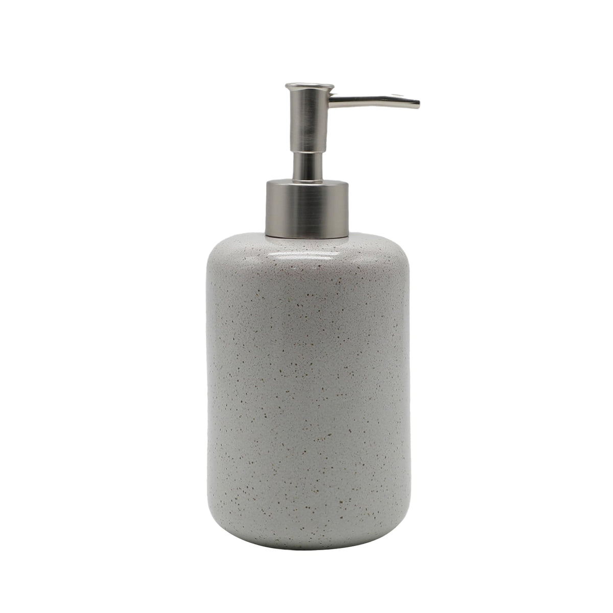 Anko Soap Dispenser Reactive Glaze - Stylish Ceramic Bath Accessory Set | Durable Plastic Sprayer | Natural Finish | 18.5x8.2cm