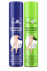 Urban Yog Hair Removal Cream Spray for Women (200 ML * 2 Units) | Combo Flavor - Tulip and Aloe Vera | Painless Body Hair Removal Cream
