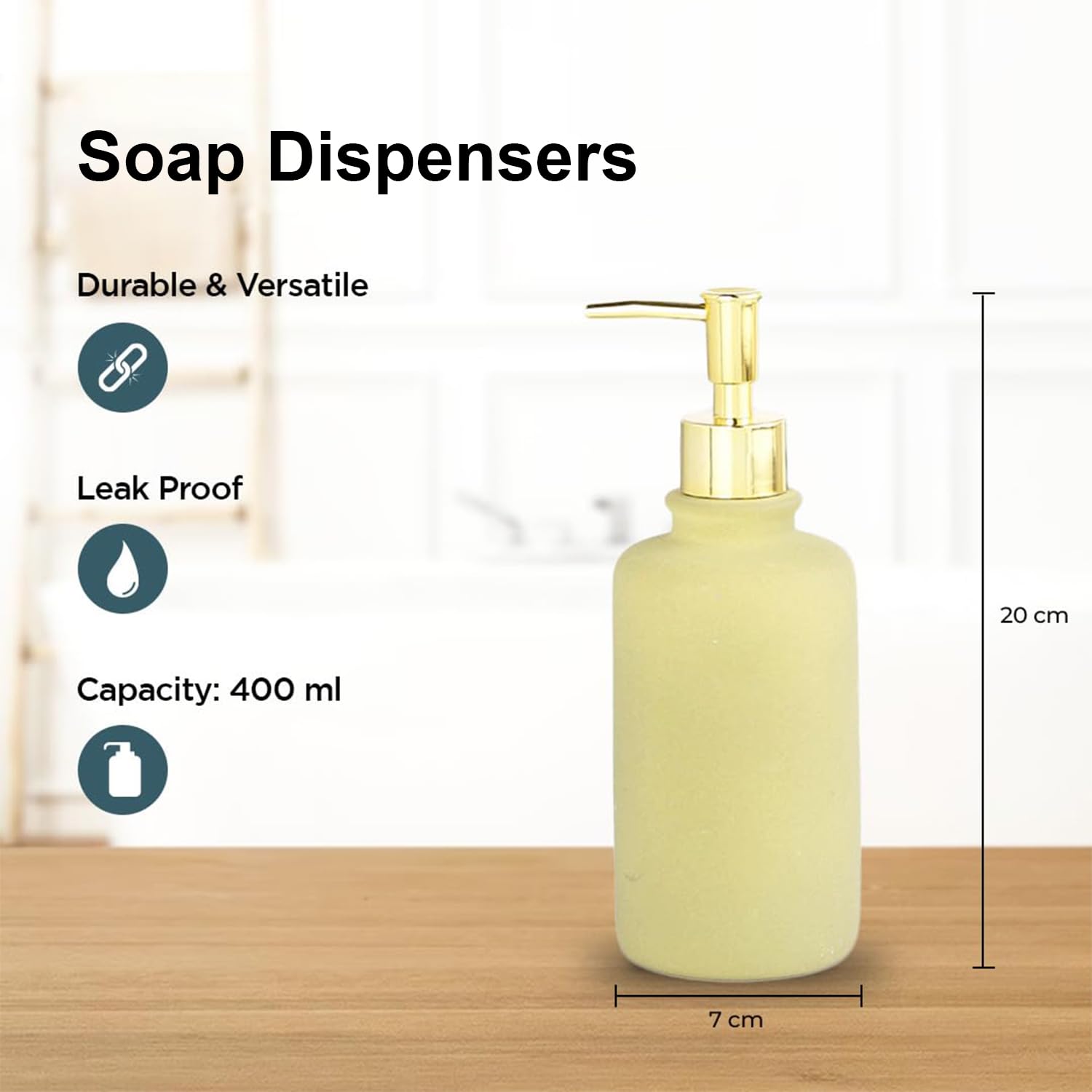 Kuber Industries ceramic soap dispenser - bathroom organization