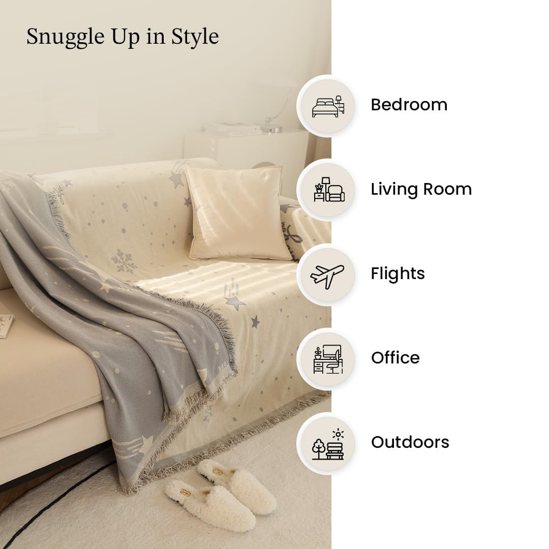 Kuber Industries Sofa Blanket - Elegant Outdoor Use