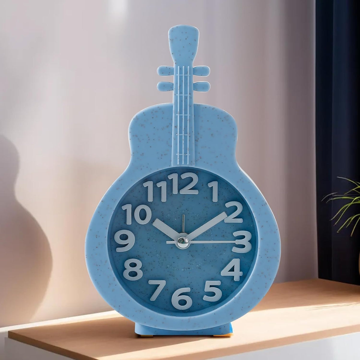 Ekhasa Table Clock for Study Table & Kids | Alarm Clock for Heavy Sleepers, Students, Girls & Boys | Alarm Watch Table Clock for Bedroom | Mini Loud Time Piece with Alarm | Designer Table Watch