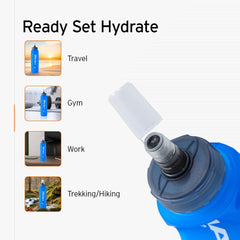 HEAD Collapsible Sports Bottle- 500 ML | Leakproof Valve | Perfect for Trail Running, Cycling, Hiking and Other Sports