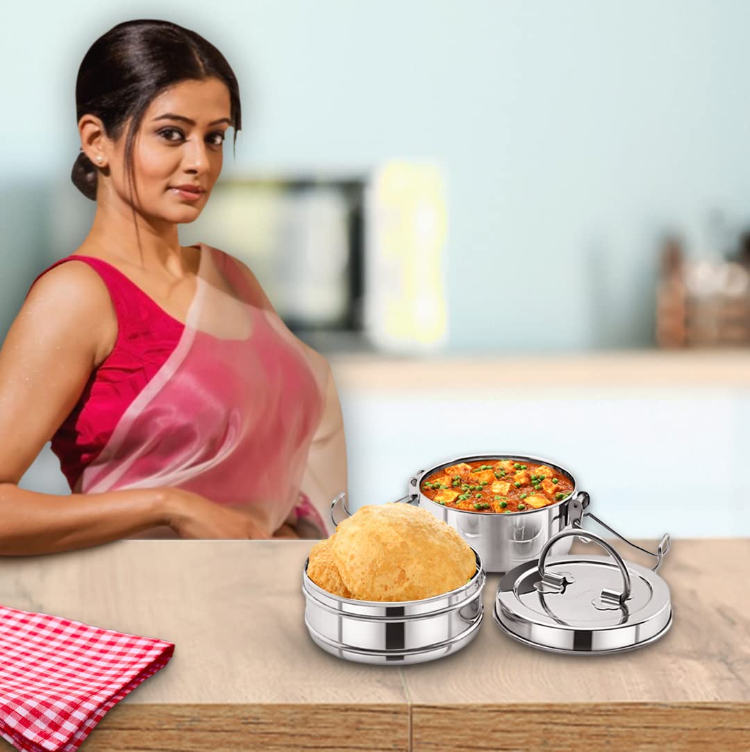 Kuber Stainless Steel Tiffin Box - Elegant design for home use