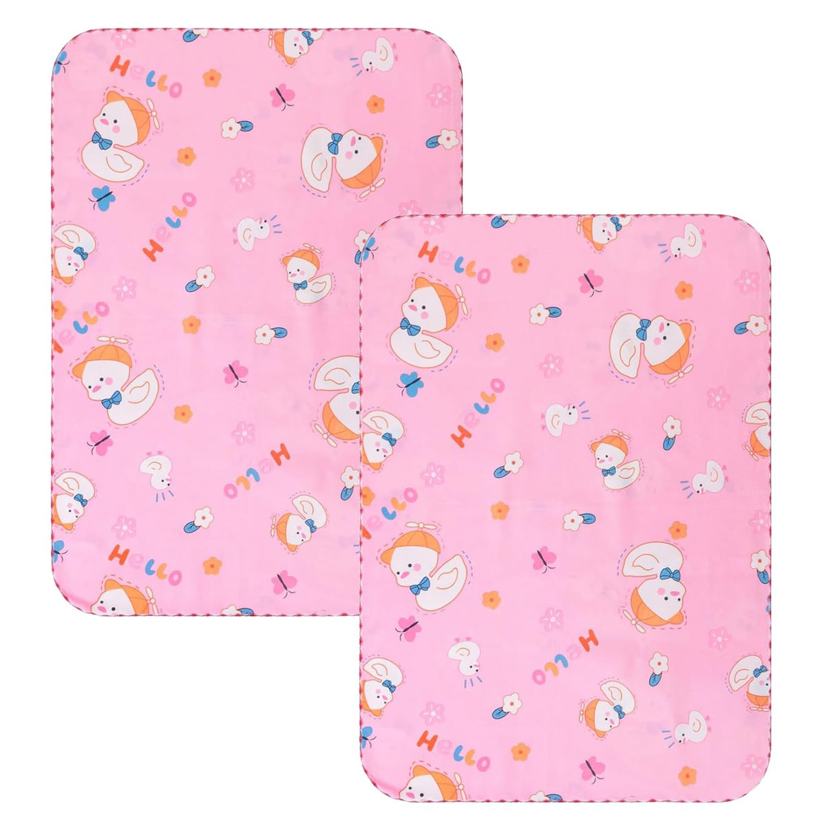 Kuber Industries Baby Waterproof matBed Protecter "50 x 70" CM-Pack of 2 (Pink)