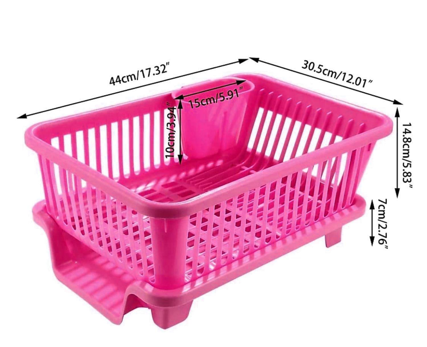 Kuber Industries Pink Dish Rack - Stylish kitchen accessory