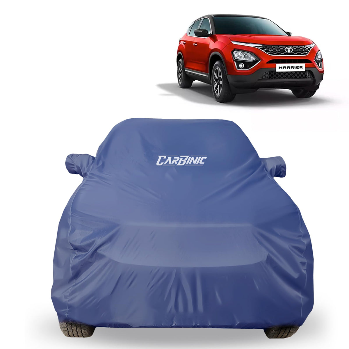 CARBINIC Car Body Cover for Honda BR-V 2022 | Water Resistant, UV Protection Car Cover | Scratchproof Body Shield | All-Weather Cover | Mirror Pocket & Antenna | Car Accessories Dusk Blue