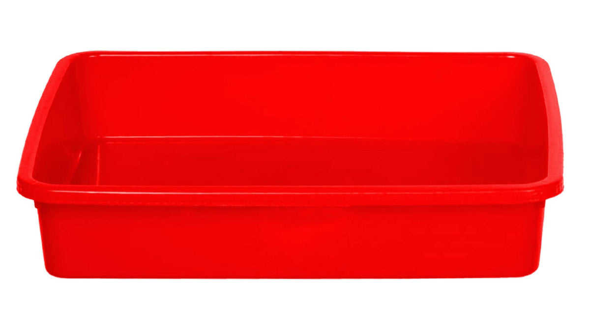 Kuber Industries Plastic Large Size Stationary Office Tray, File Tray, Document Tray, Paper Tray A4 Documents/Papers/Letters/folders Holder Desk Organizer (Red)-CTKTC042812