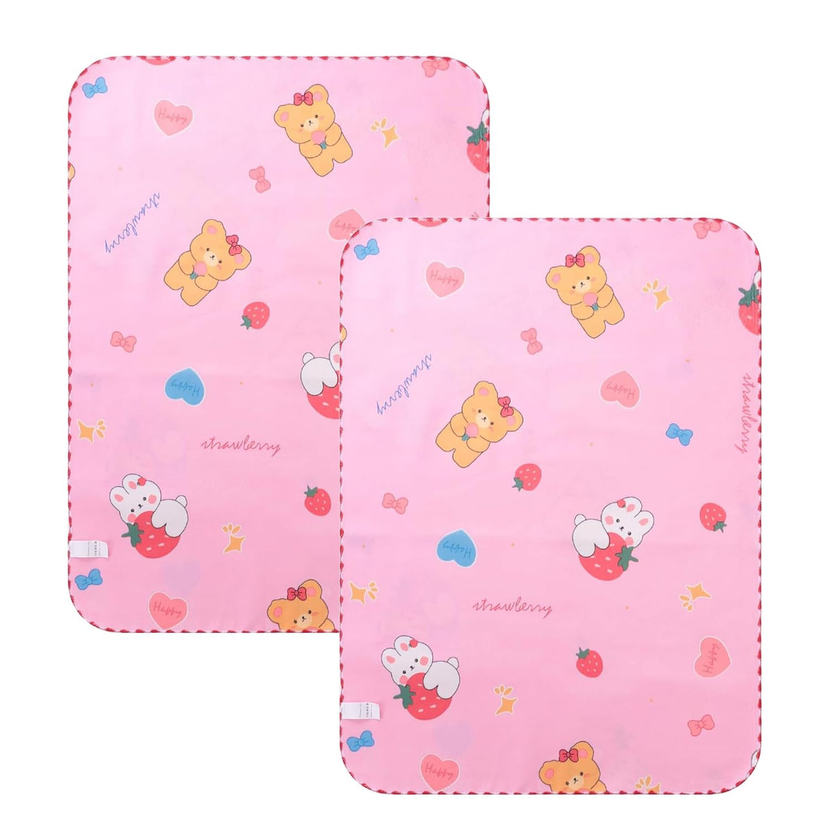 Kuber Industries Baby Waterproof matBed Protecter 50 x 70 CM-Pack of 2 (Pink)