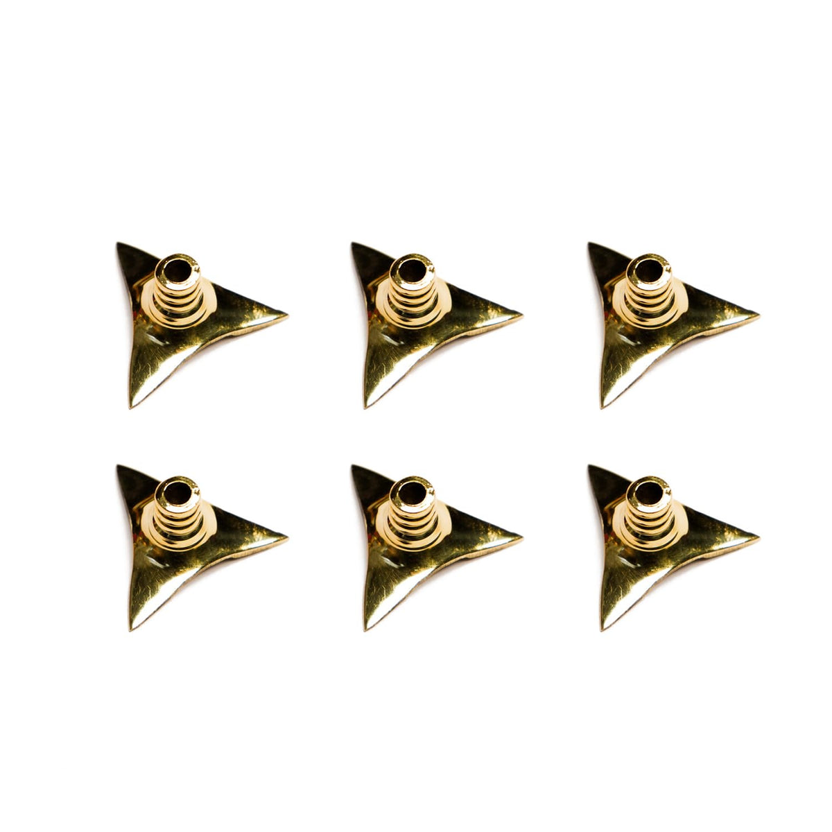 Ekhasa 100% Pure Brass Wick Holders for Oil Lamp | Deepam Stand, Vilakku Thiri Holder | Niranjan Kadi, Samay Diya Kadi Holder | Thiri Stand for Deepak | Triangular Wicks for Pooja Diya (Set of 6)