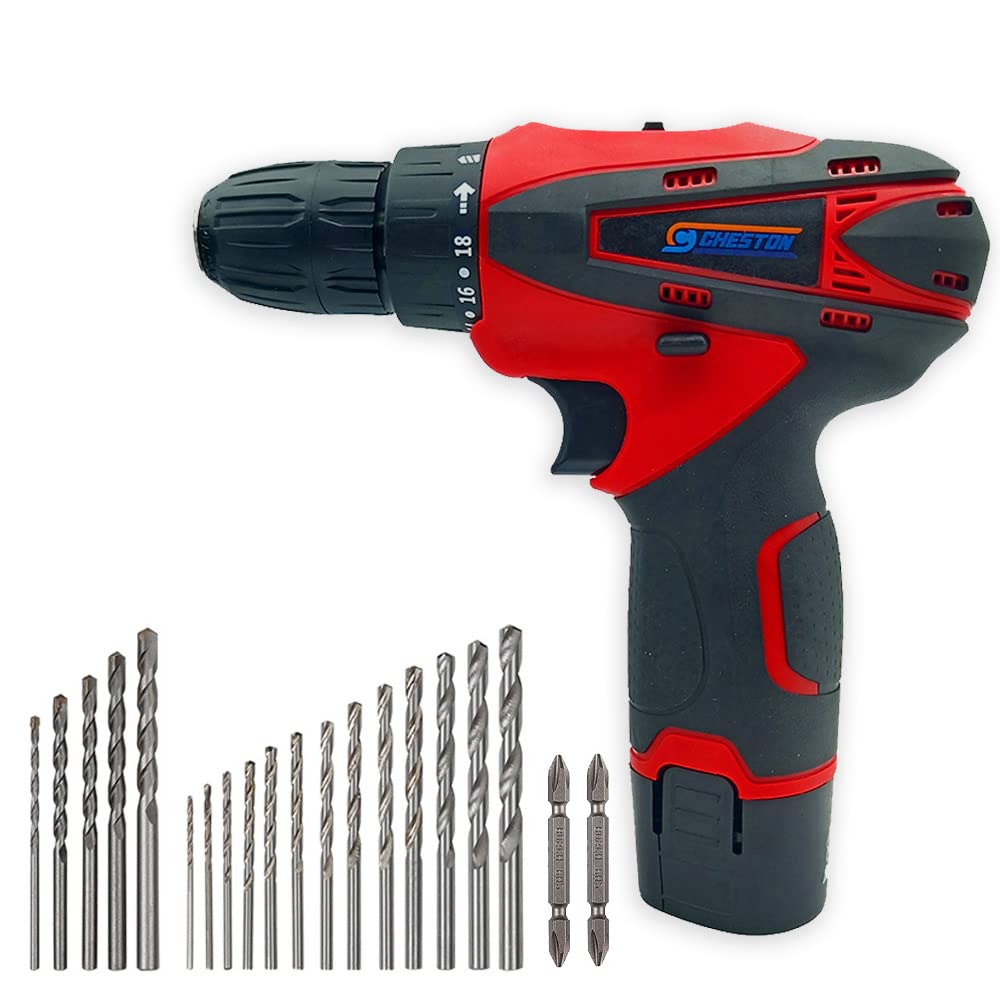 Cheston 12V Cordless Drill Machine Screwdriver Kit | 10mm Keyless ...