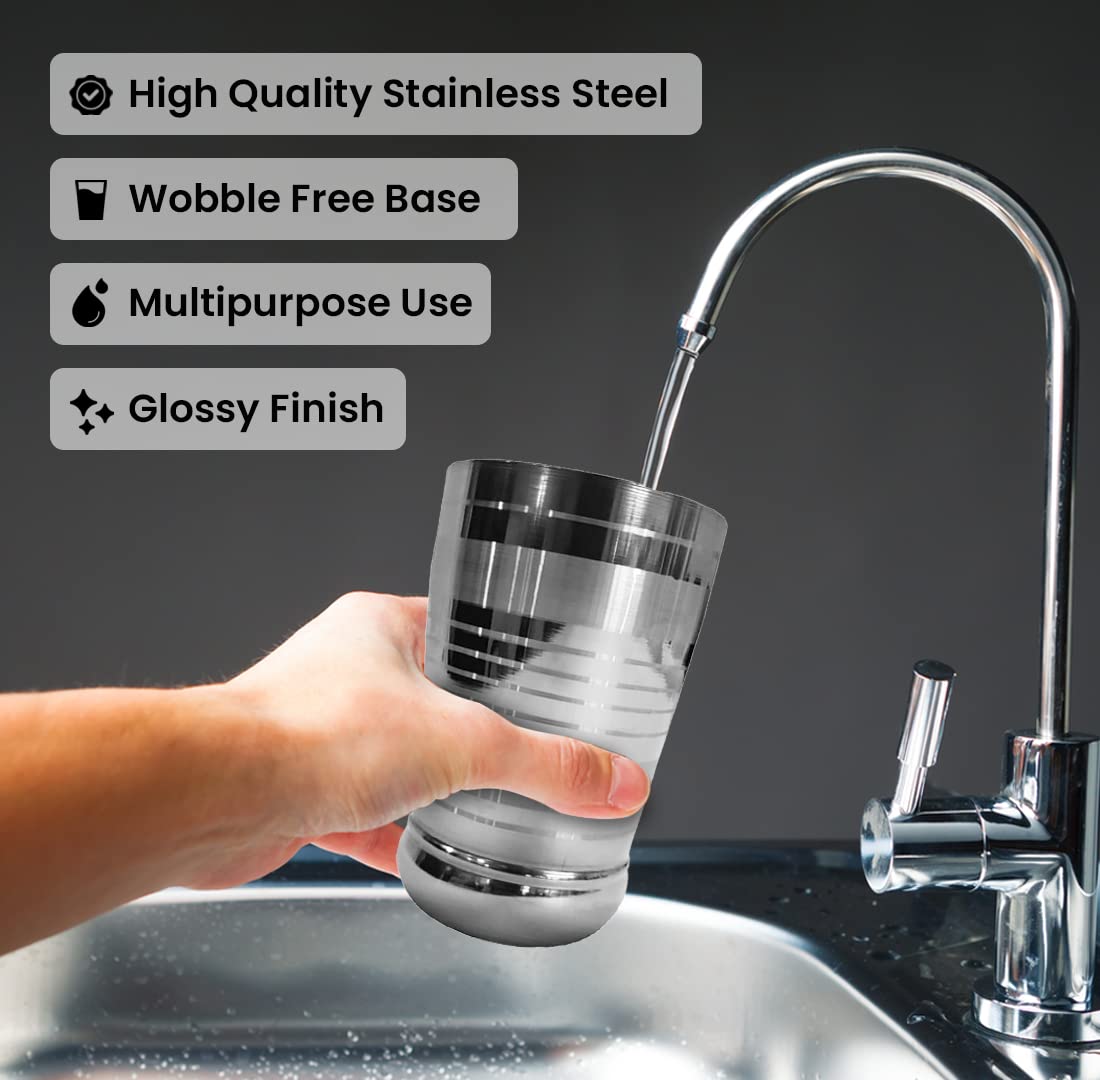 Kuber Stainless Steel Glass - Ideal for juice beverages