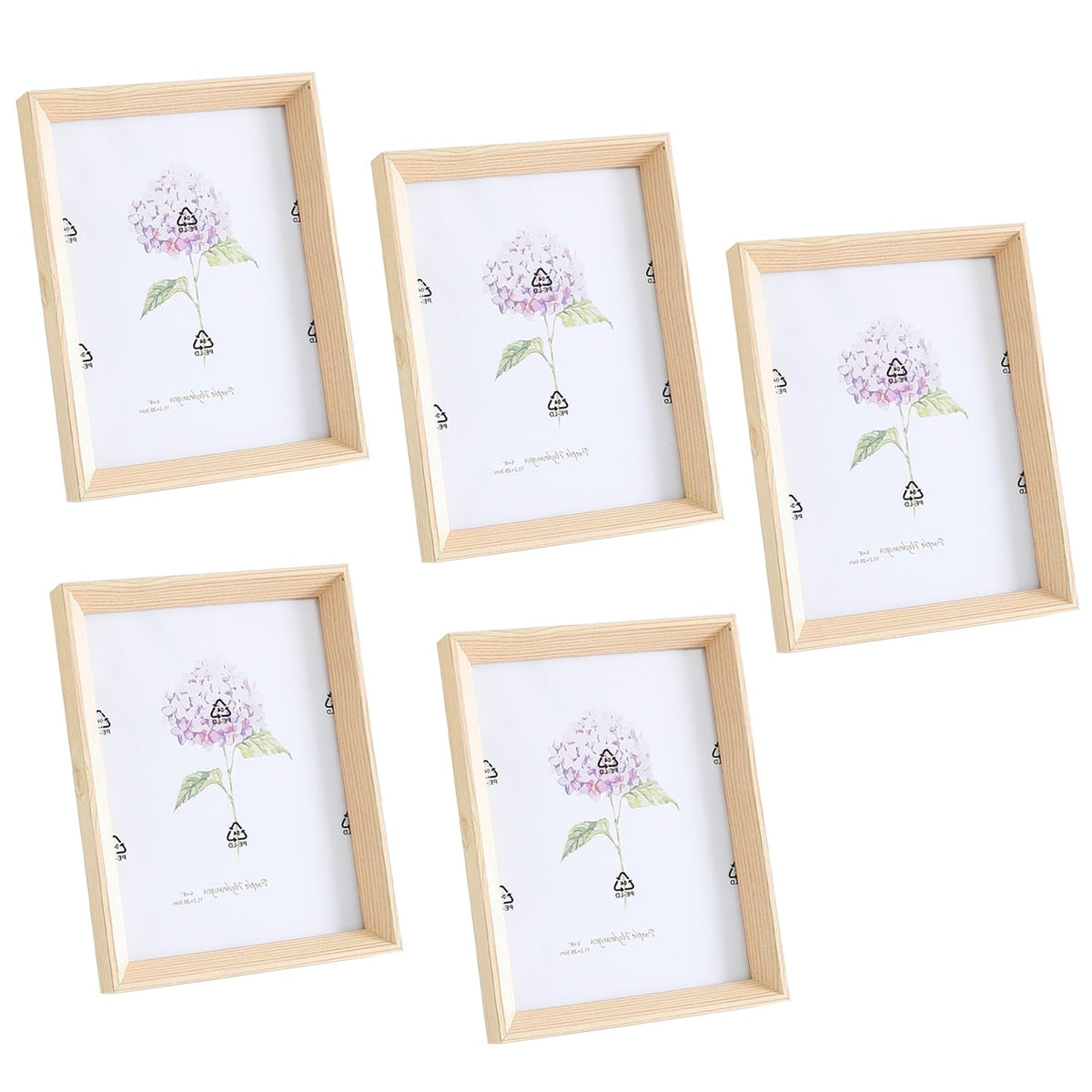 Kuber Industries Photo Frame For Home D?cor|Use Horizontal & Vertical|Crystal Clear Glass|Perfect For Home, Office And Shop "16.7x21.8CM"-Pack of 5(Natural)