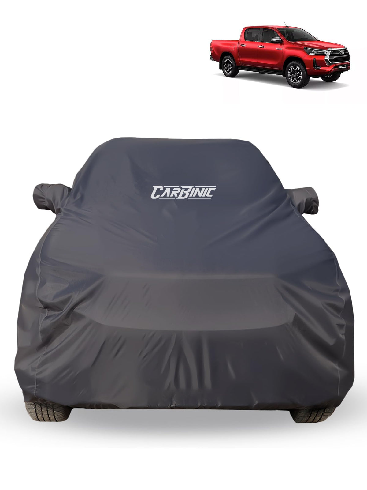 CARBINIC Car Body Cover for Isuzu D-Max V-Cross 2021 | Water Resistant, UV Protection Car Cover | Scratchproof Body Shield | Dustproof All-Weather Cover | Mirror Pocket & Antenna | Car Accessories