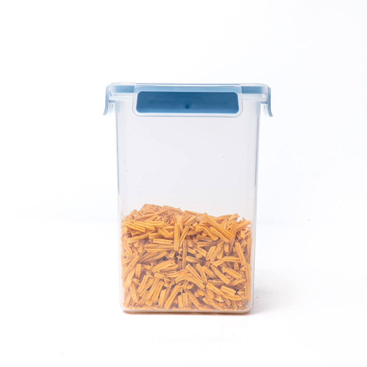 Anko 1.5 L BPA-free Leak-proof Airtight Plastic Storage Container/Jar With Lockable Lids | Storage Container/Pasta Container With Spill-proof Lid | Containers Ideal for Pasta, Nuts, Cookies & Cereals