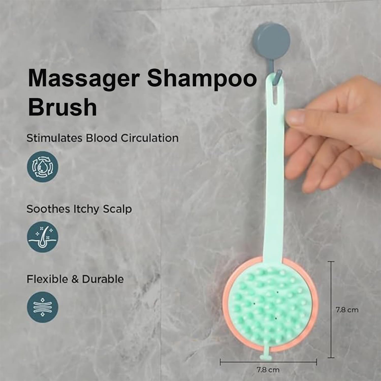 Kuber Industries Hair Washing Brush - Ergonomic Scalp Care