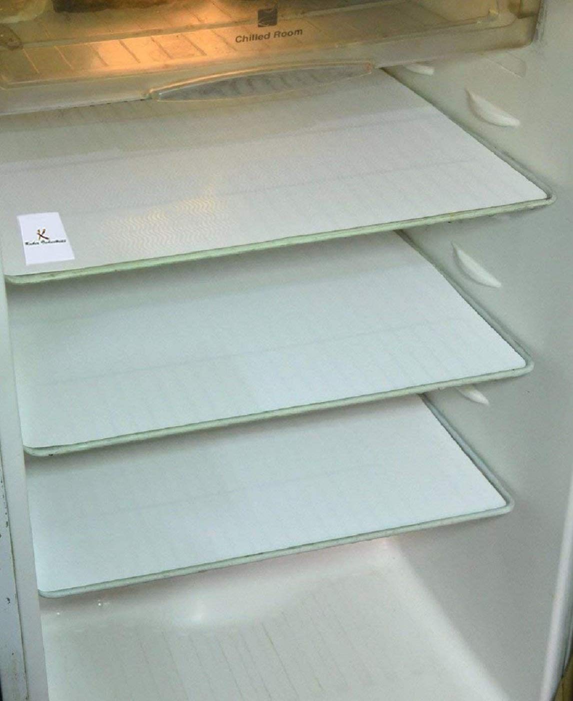 Kuber Industries PVC 6 Piece Refrigerator Drawer Mat Set - White (KI0062694), Polyvinyl Chloride