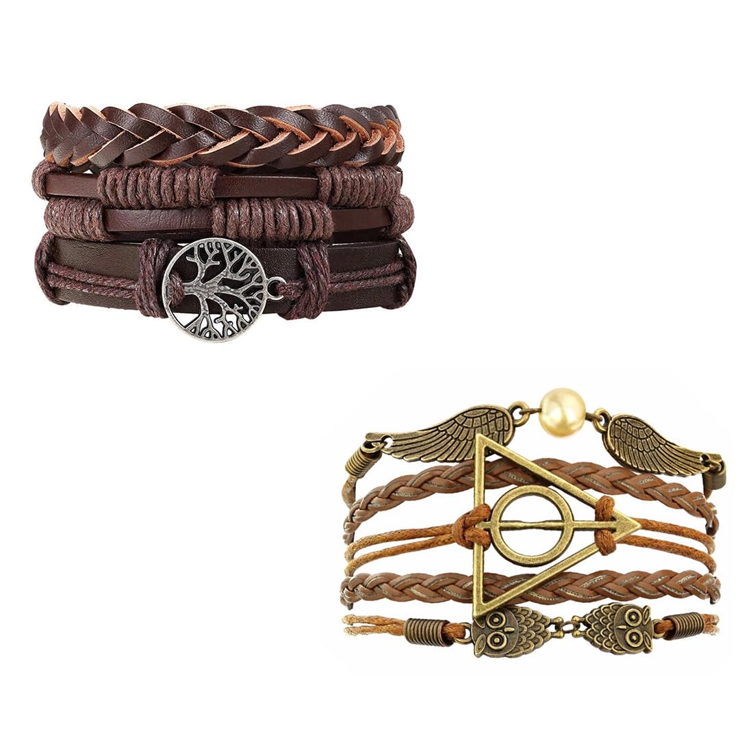 Yellow Chimes elegant leather bracelets - Birthday gift option