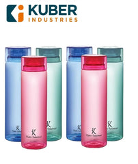 Kuber Industries BPA Free Plastic Water Bottles | Breakproof, Leakproof, Food Grade PET Bottles | Water Bottle for Kids & Adults | Plastic Bottle Set of 6 |Assorted (Pack of 6)