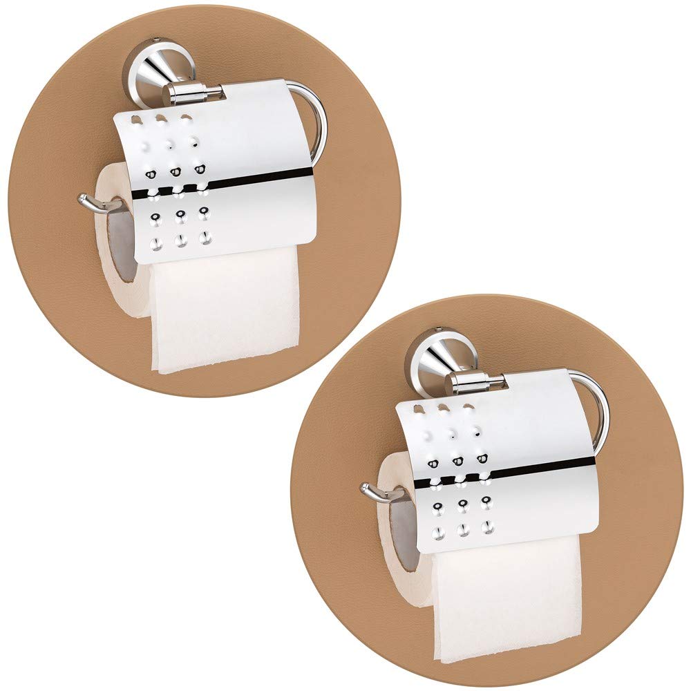 Plantex 304 Grade Stainless Steel Tissue/Toilet Paper Roll Holder Stand for washroom Bathroom Accessories Pack of 2, Niko (Chrome)