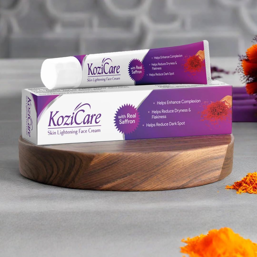 Kozicare Saffron Face Cream | Kojic Acid Cream & Niacinamide Cream | Non-Greasy & Lightweight | Face Cream for Women & Men - 15 g