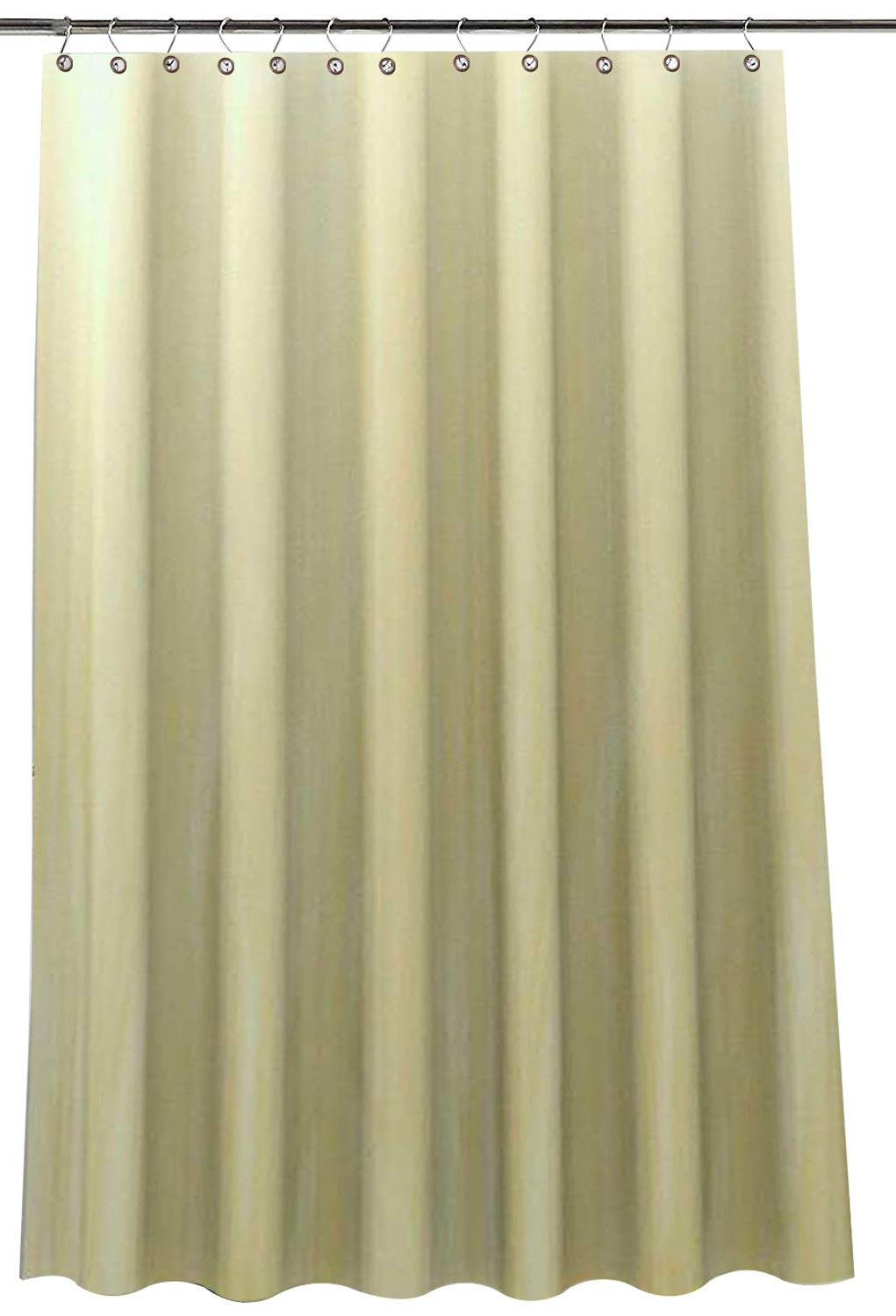 Kuber Industries Microfibre Lining Shower Curtain (Standard, Beige, Cream)