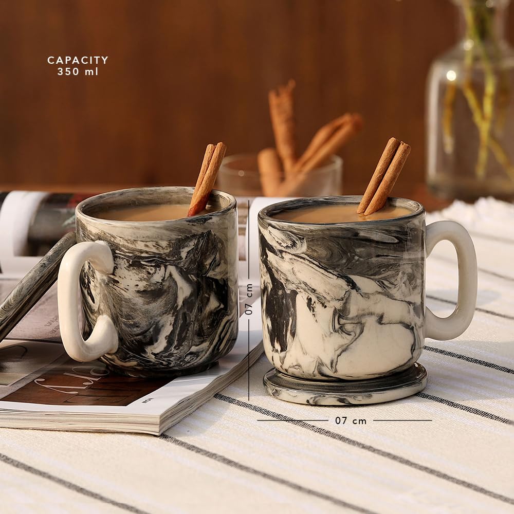 Ellementry carbon ceramic mug set - travel-friendly design