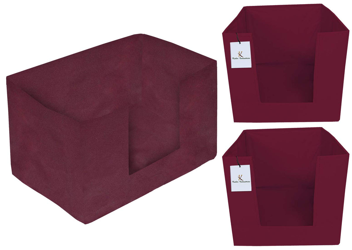 Kuber Industries Non Woven 2 Piece Shirt Stacker and 1 Piece Foldable Rectangle Cloth Saree Stacker Cloth Wardrobe Organizer Wardrobe Organizer (Maroon) - CTKTC038246