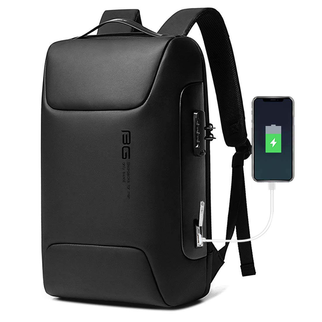 Bange Medium Size Multi Functional Water Proof Anti Theft 15.6 Inch Laptop Backpack (Black)