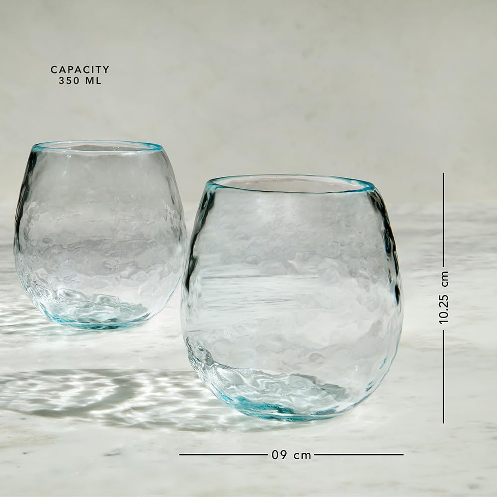 Ellementry Quoise Glass Tumbler - Perfect for serving juice