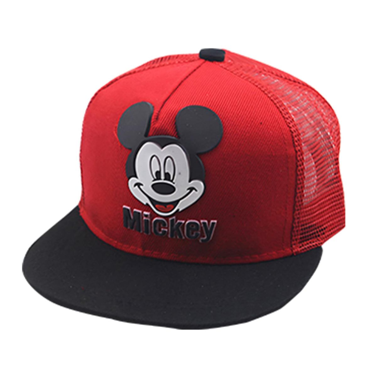 Homestic Mickey Mouse Cap | Adjustable Cap for Boys and Girls | Cartoon Character Printed Little Cap for Kids | Cap for 7-12 Year Old Baby Girls and Boys | QI0092-A | Red