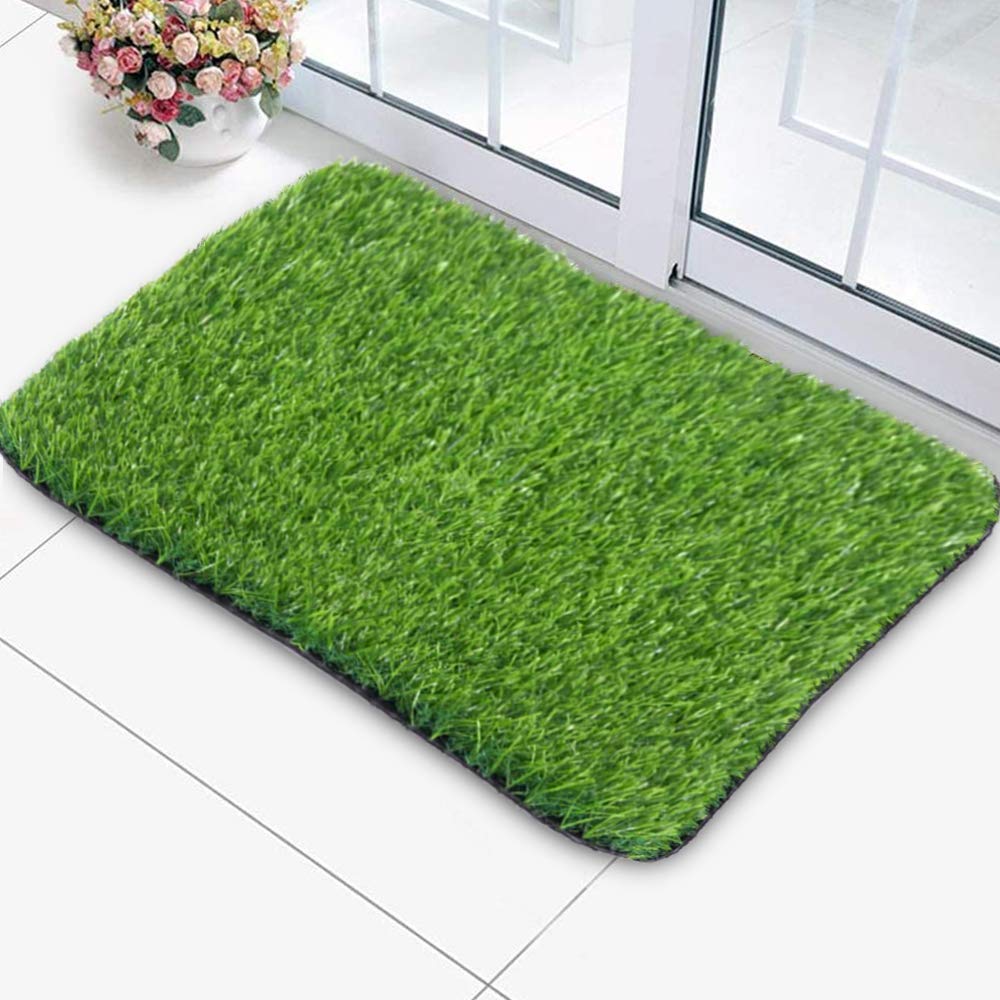 Kuber Industries 35 MM Artificial Grass Mat for Balcony Or Doormat, Artificial Grass (18" X 36") Green-KUBMART11785