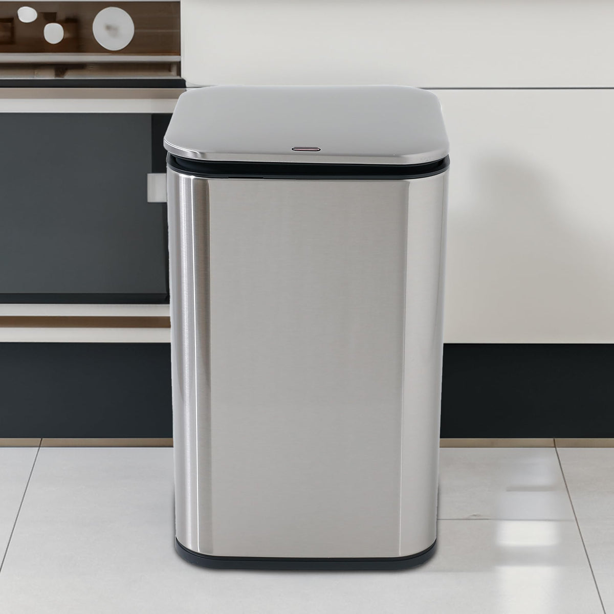 The Better Home 15L Dustbin For Kitchen | Dustbin For Bathroom | 40cm Automatic Smart Sensor Dustbin For Bedroom | Steel Dustbin With Lid | Dustbin For Office | Garbage Bin -Silver