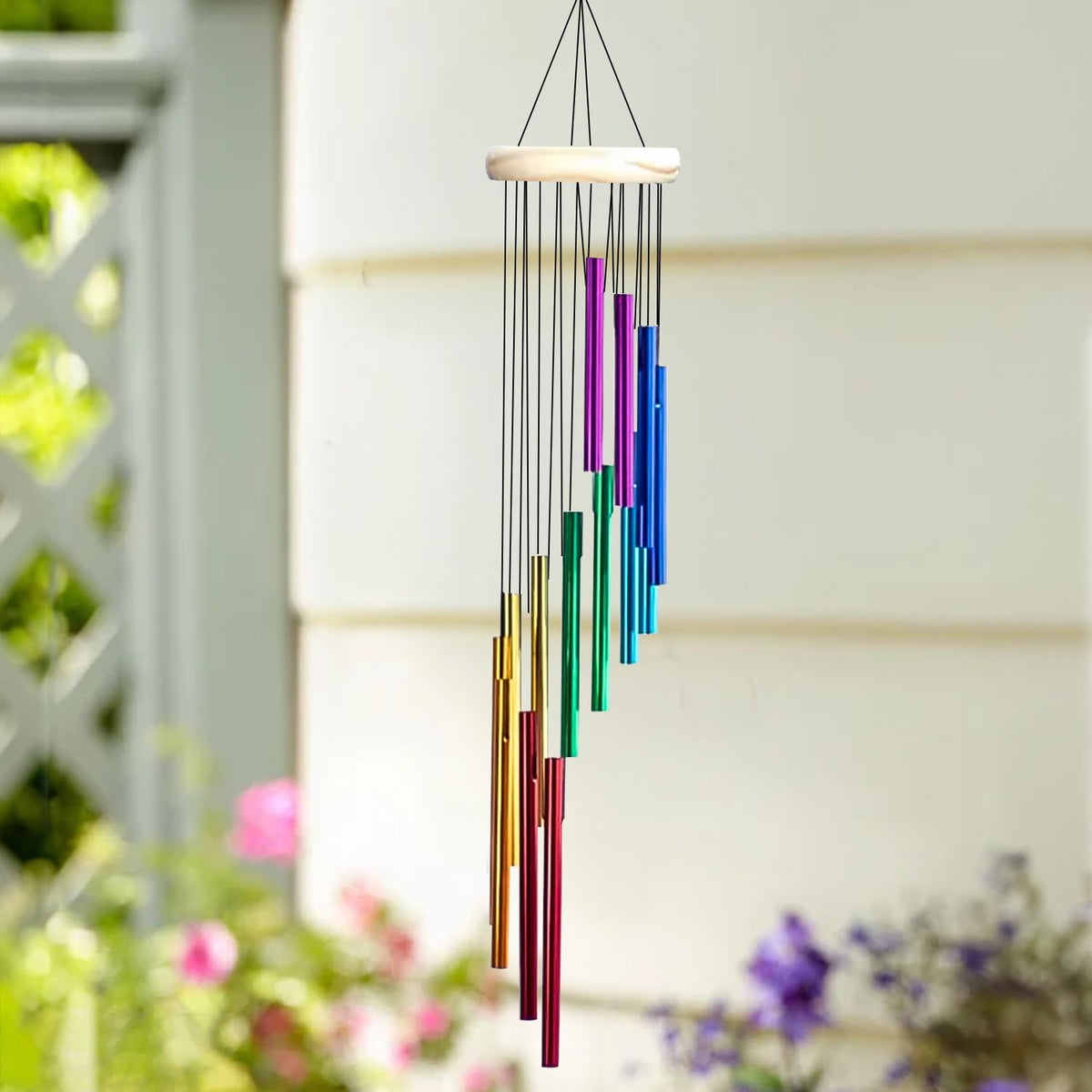 Ekhasa Positive Energy Aluminium Wind Chimes for Home, Balcony, Outdoor, Garden Decoration | Windchimes bells for Vastu, Feng Shui, Serene Music Sound & Positive Vibes | Deep Tone Windchime for Gift