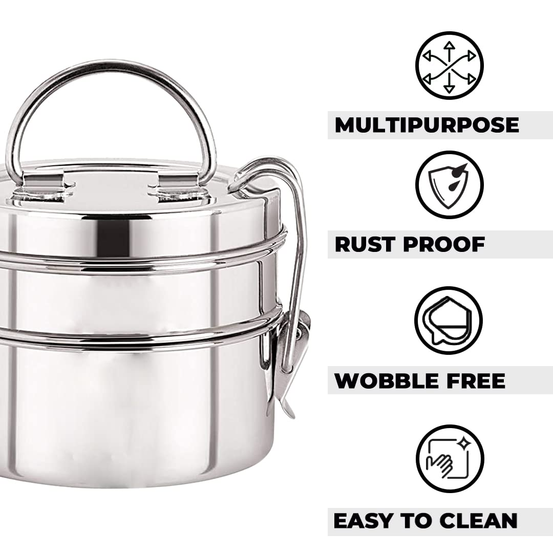 Kuber Stainless Steel Tiffin Box - Meal prep for the office