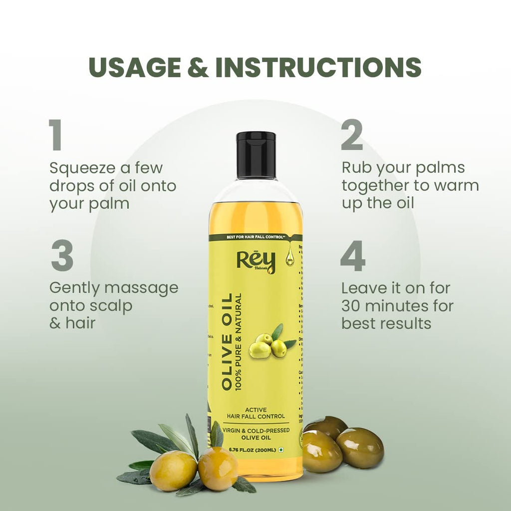 Rey Naturals Olive Oil |100% Pure, Natural, Virgin & Cold Pressed ...