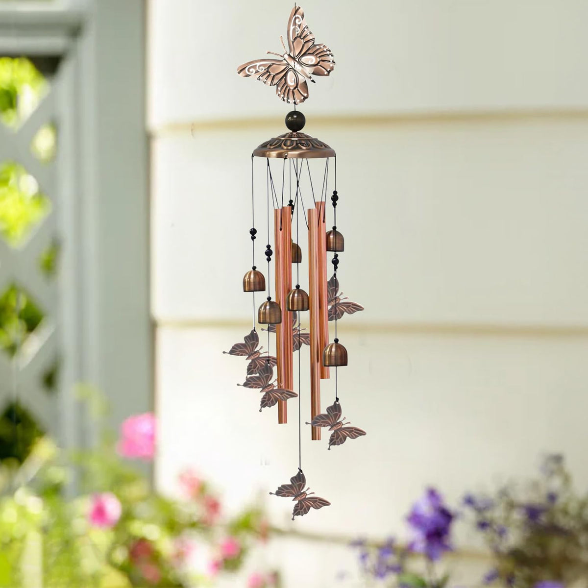 Ekhasa Positive Energy Aluminium Wind Chimes for Home, Balcony, Outdoor, Garden Decoration | Windchimes Bells for Vastu, Feng Shui, Serene Music Sound & Positive Vibes | Deep Tone Windchime for Gift