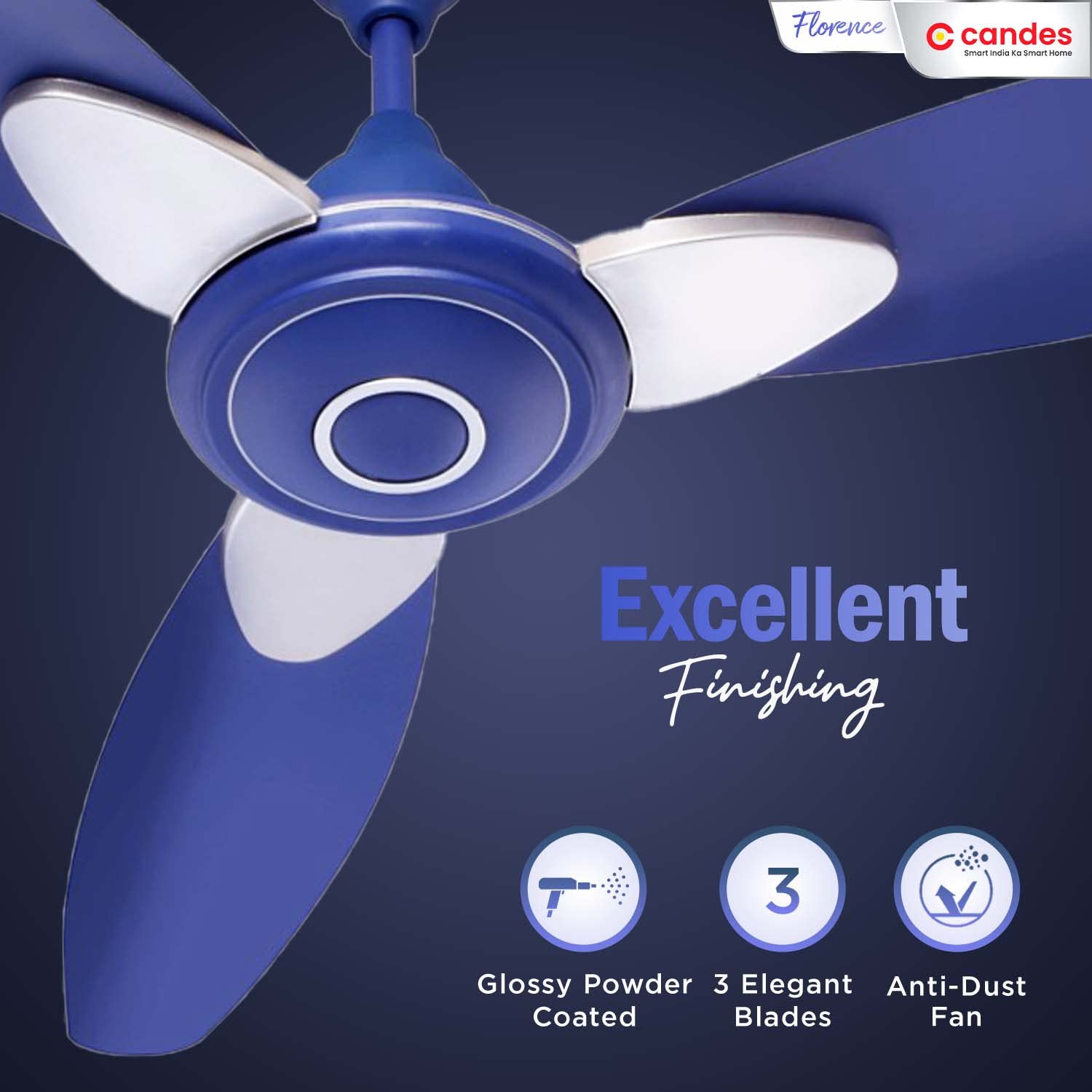 Candes Florence Ceiling Fan - Energy Efficient Design