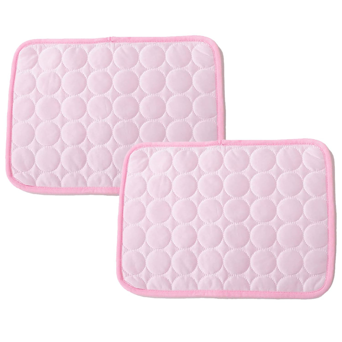 Kuber Industries Rectangular Dog & Cat Bed|Premium Cool Ice Silk with Polyester With Bottom Mesh|Multi-Utility Self-Cooling Pad For Dog & Cat|Light-weight & Durable Dog Bed|ZQCJ001P-S|Pink (Pack Of 2)