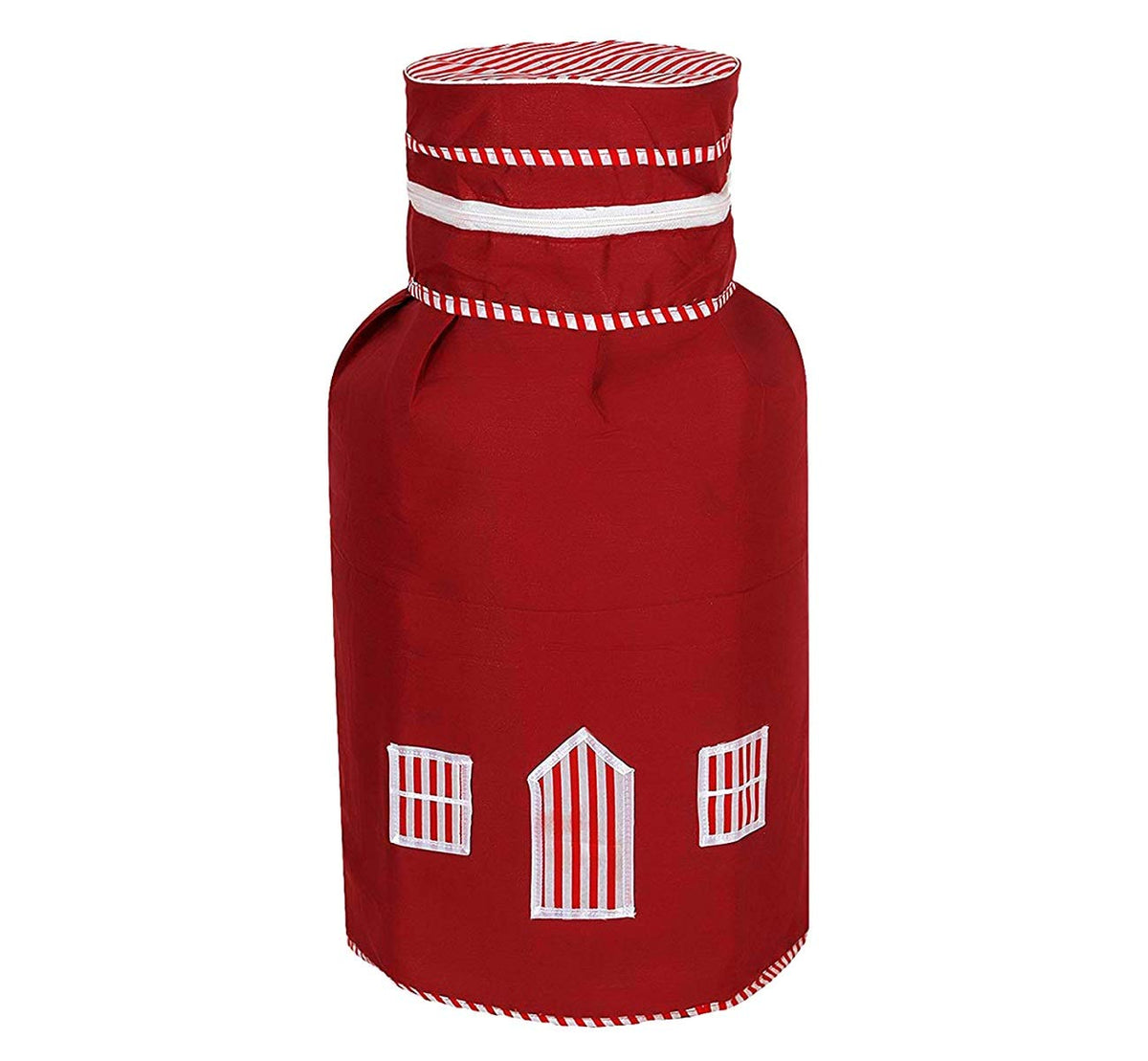 Kuber Industries Cotton Dust-Water Proof LPG Gas Cylinder Cover (Red) - CTKTC40739