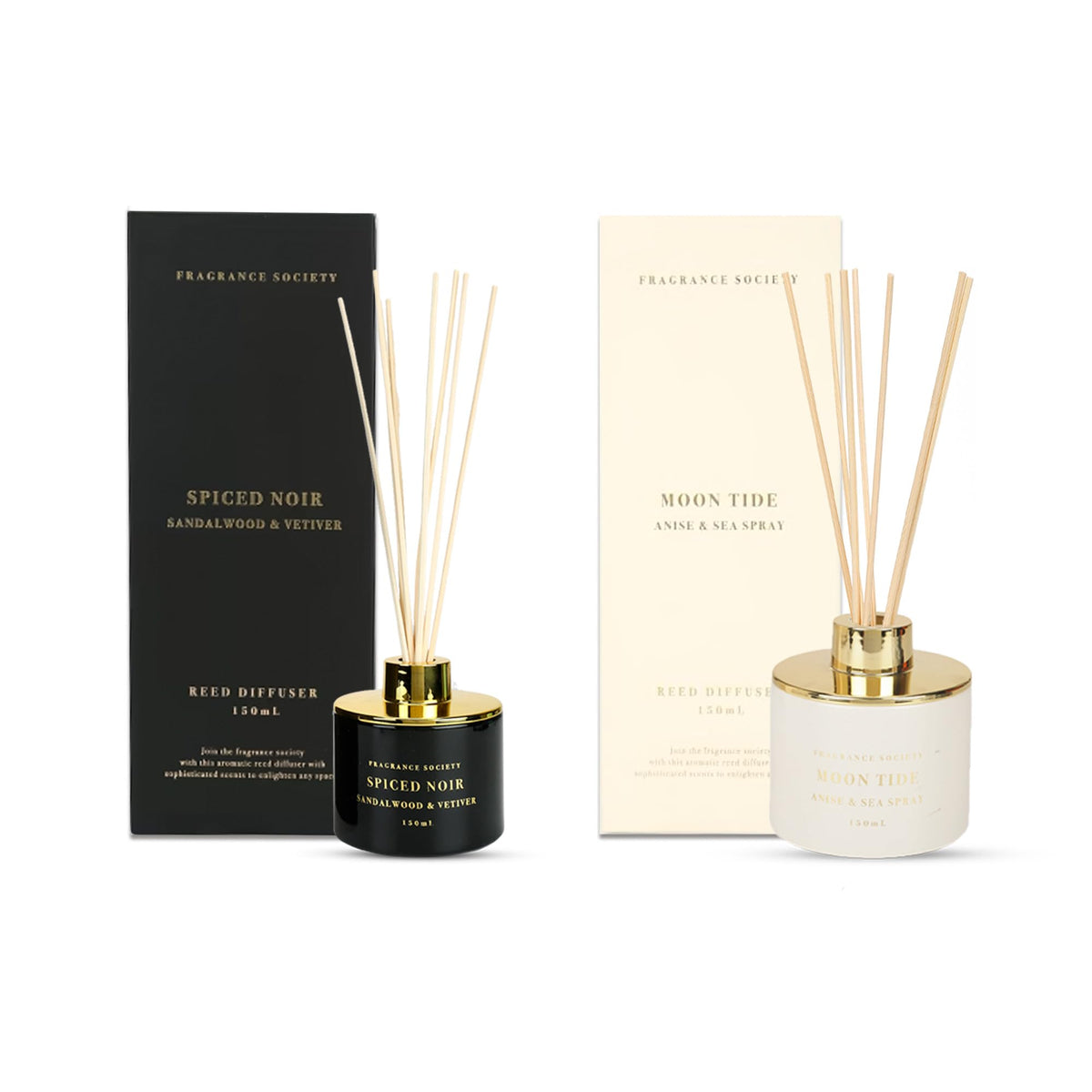 Anko Australia Moon Tide & Spiced Noir Luxe Diffuser Fragrance Diffuser |for Everyday Use | Elegant Home Décor Accents for Modern Homes