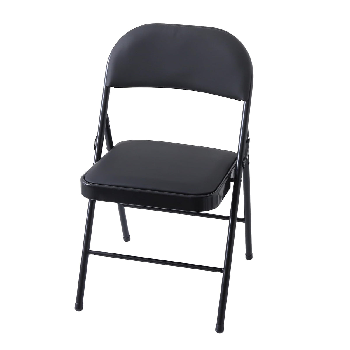 UMAI Folding Chair for Home/Camping Chair/Foldable Chair for Travelling/Portable Chair for Travelling/Beach Chair/Travel Chair/Metal Frame & PVC Sponge Seat/Anti Slip Legs/46?49?79 cm-Black