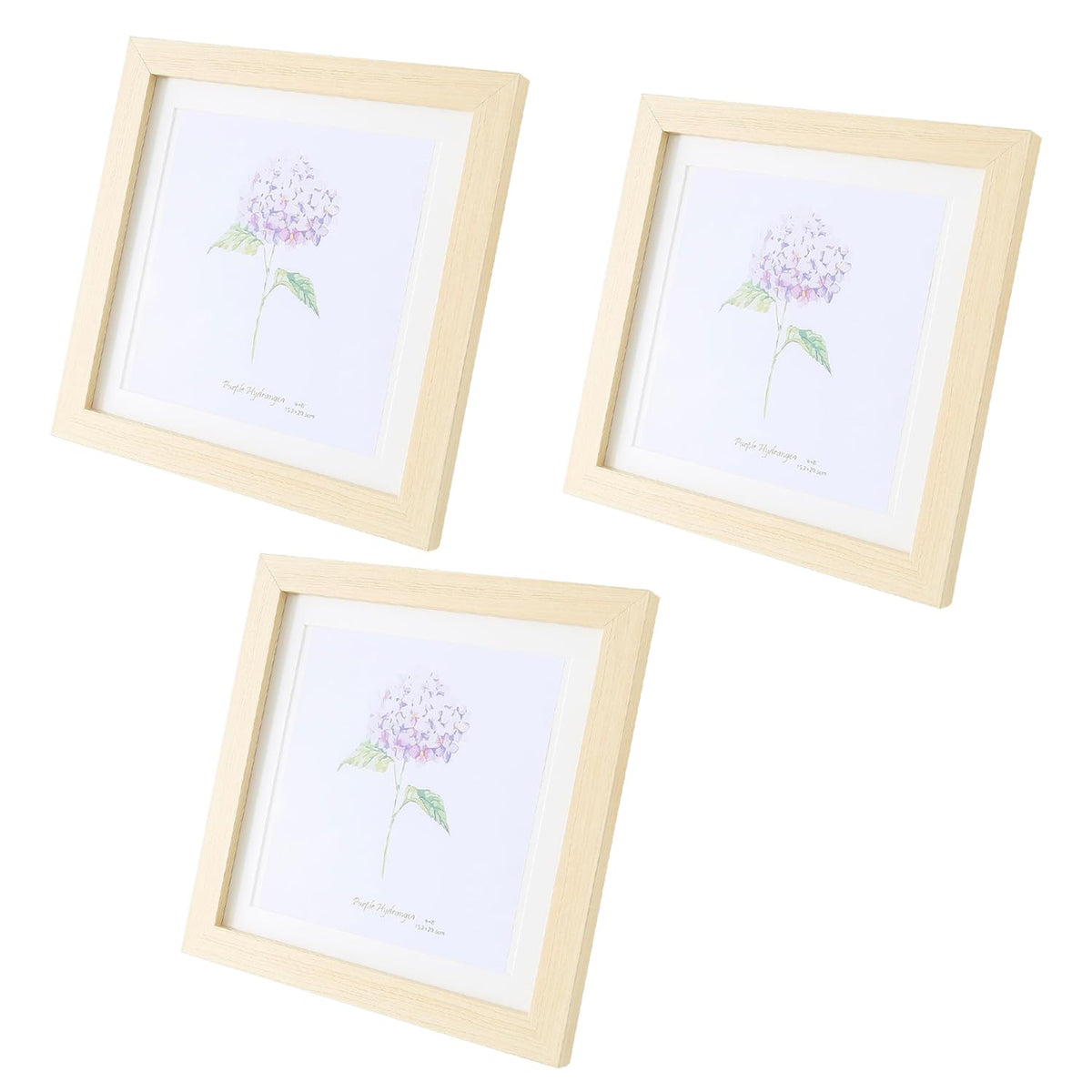 Kuber Industries Photo Frame For Home Décor|Use Horizontal & Vertical|Crystal Clear Glass|Perfect For Home, Office And Shop "23.3x23.3CM"-Pack of 3 (Natural)