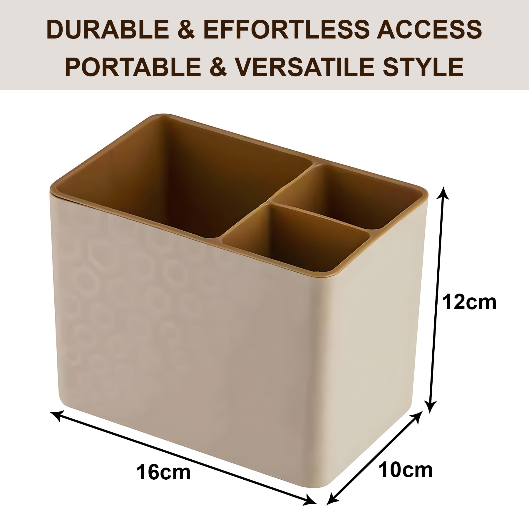 Kuber InStyle Cutlery Holder - Stylish Sandy Brown Design