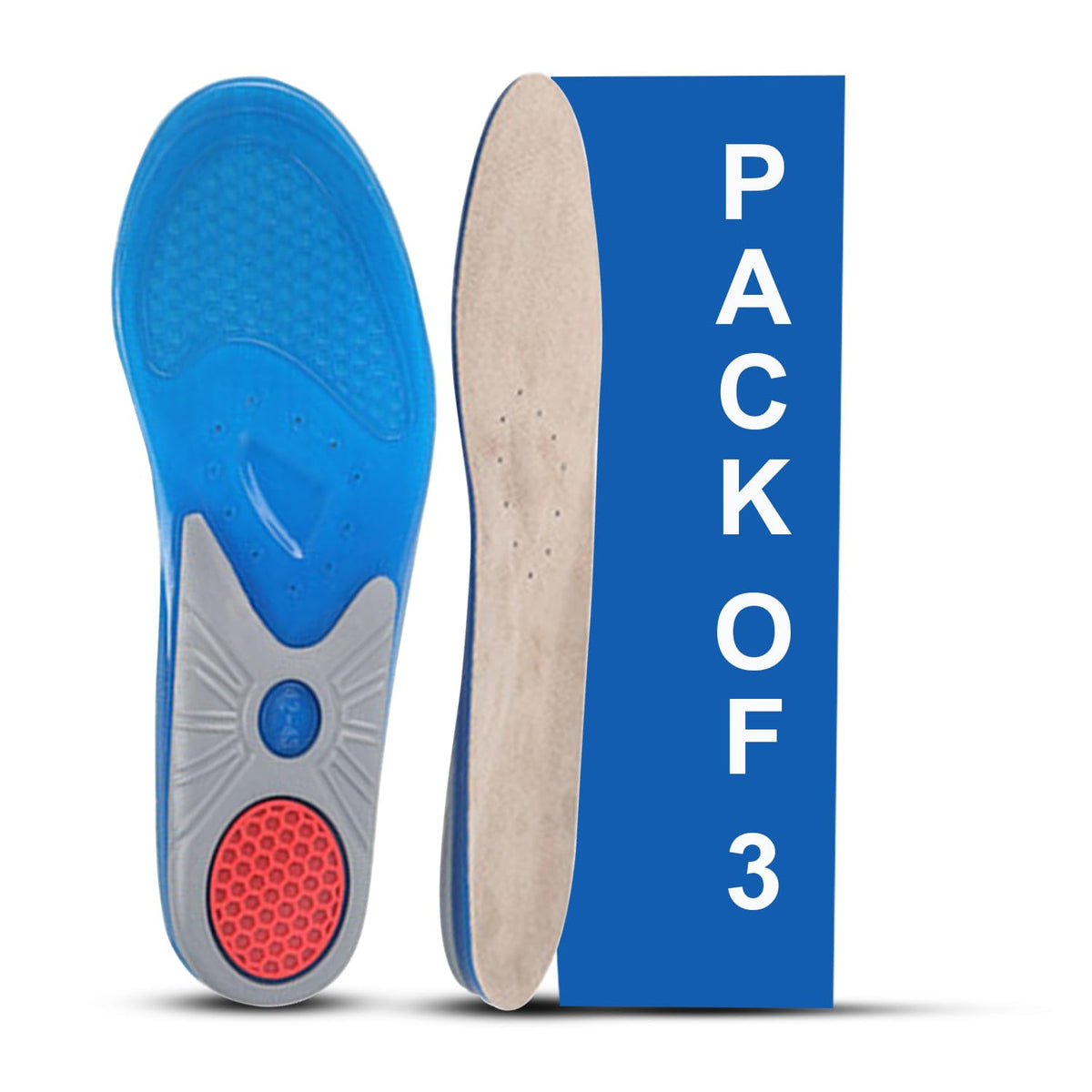 Dr Foot | Insole for Shoes Men | Arch Support for Flat Feet | Flat Feet Arch Support Insole | Shoe Insole | Gel Insoles for Men | Heavy Duty Support Insole|Shock Absorption|Orthotics|Large-Pack Of 3