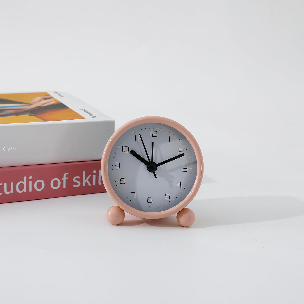 Kuber Industries Pack of 3 Timer Alarm Clock for Students & Heavy Sleepers | Study Table Watch for Kids Bedroom and Living Room | Light Brown